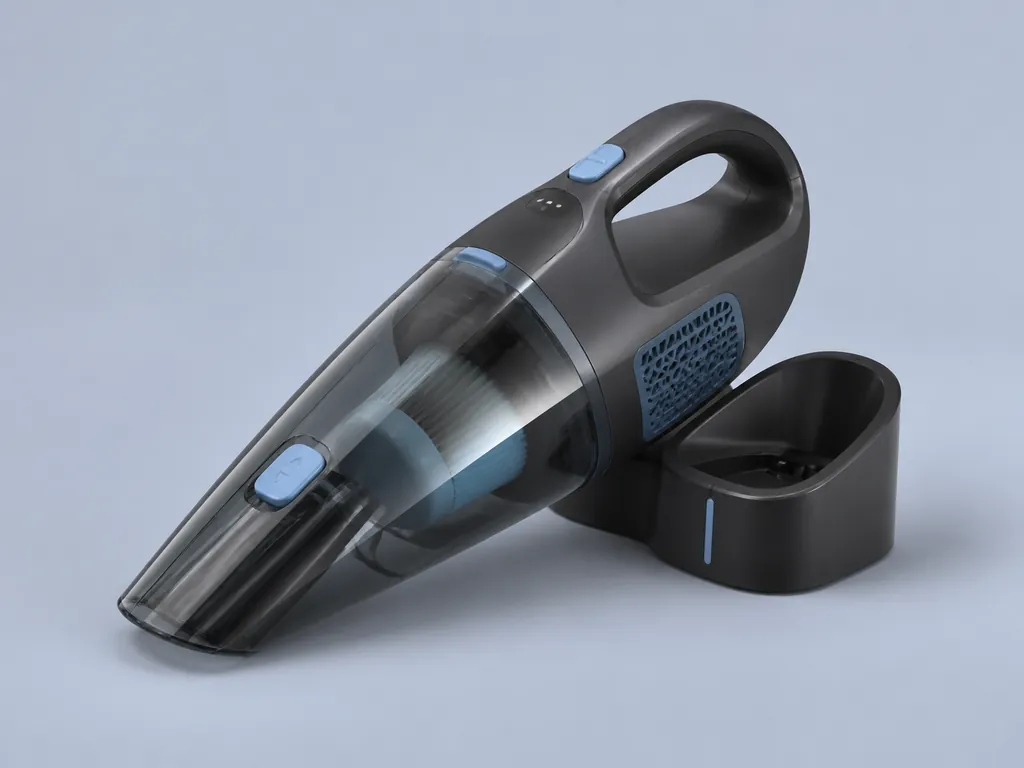 Авторская иллюстрация пылесоса класса BLACK+DECKER HHVK515JP07