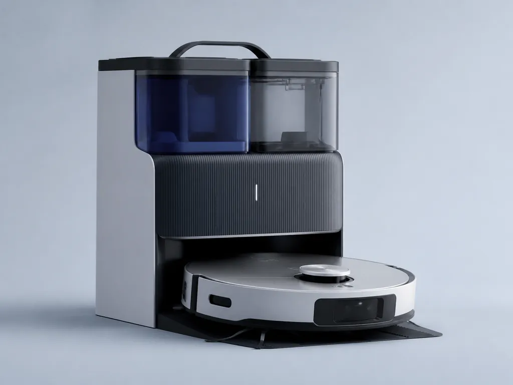 Авторская иллюстрация пылесоса класса ECOVACS DEEBOT T80S Omni