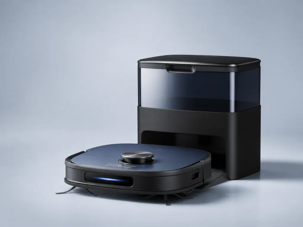 Авторская иллюстрация пылесоса класса ECOVACS DEEBOT X12 OmniCyclone