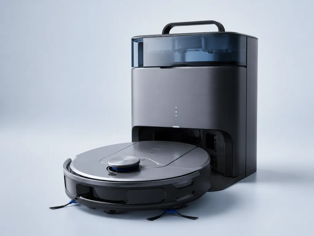 Авторская иллюстрация пылесоса класса ECOVACS DEEBOT X9 Pro Omni