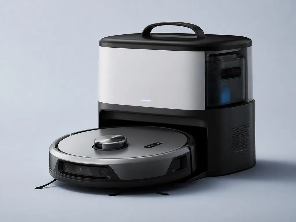 Авторская иллюстрация пылесоса класса eufy Omni E28