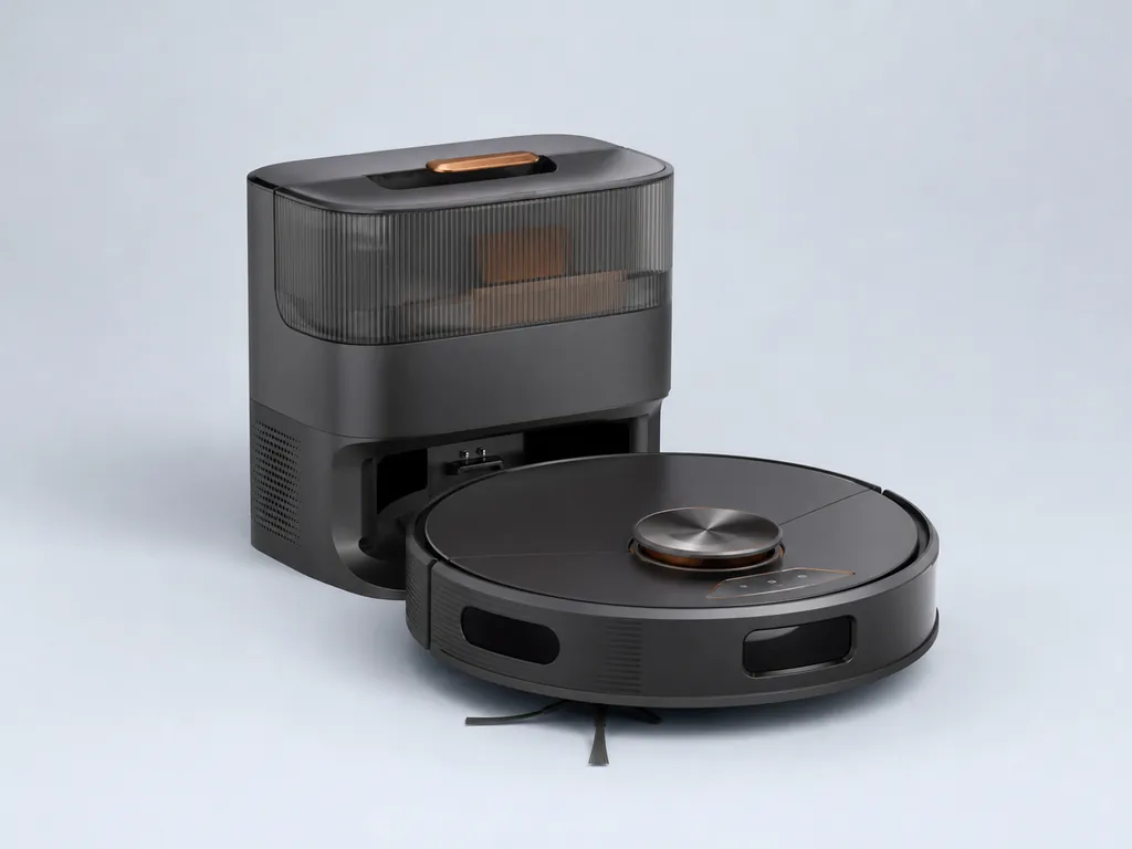 Авторская иллюстрация пылесоса класса iRobot Roomba 105 Combo