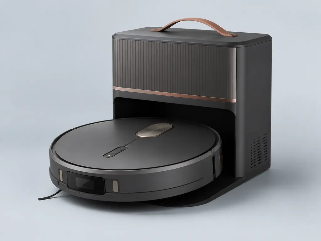 Авторская иллюстрация пылесоса класса iRobot Roomba Combo j9+