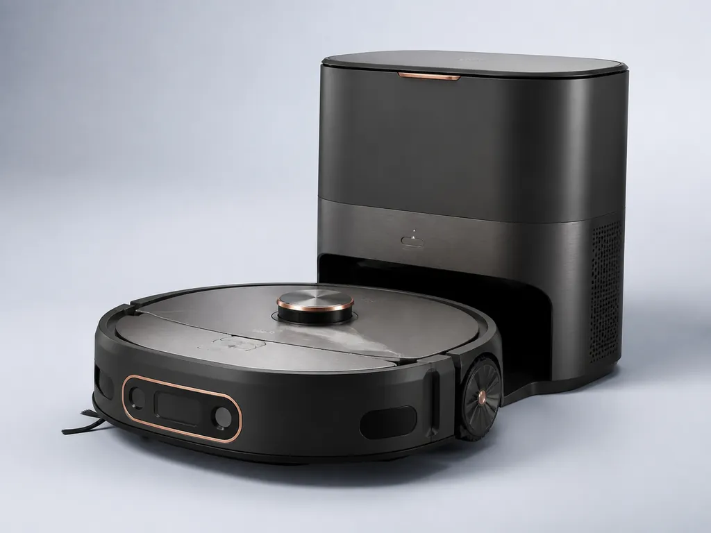 Авторская иллюстрация пылесоса класса iRobot Roomba j9+
