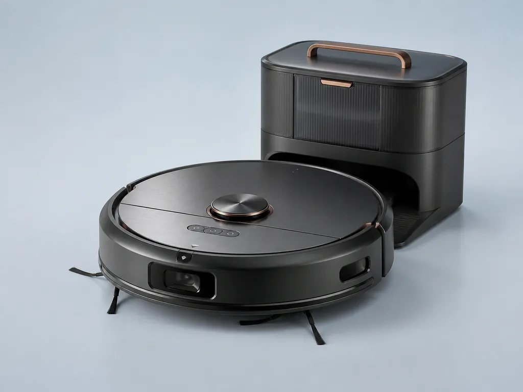 Авторская иллюстрация пылесоса класса iRobot Roomba Max 705 Combo