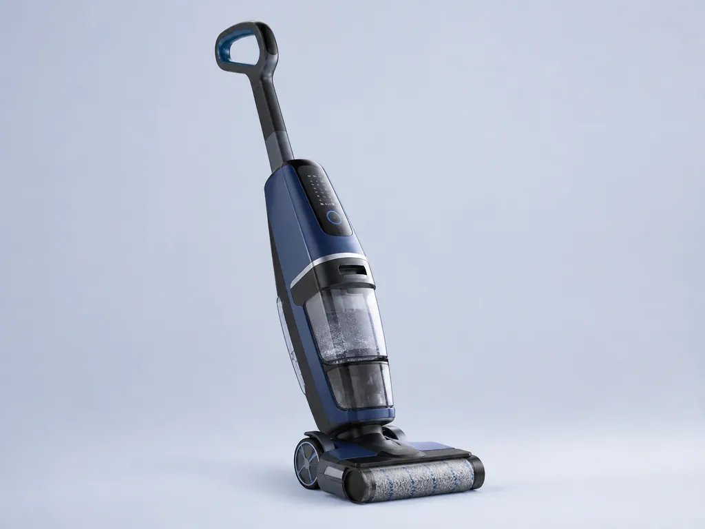 Авторская иллюстрация пылесоса класса Philips SpeedPro Max Aqua