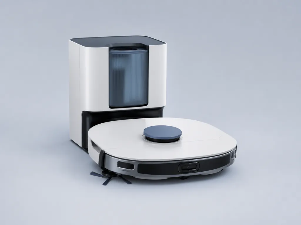 Авторская иллюстрация пылесоса класса Samsung Jet Bot AI+